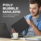 Mailerview Black Small Bubble Mailers 4x8 Inch  000   Thick Padded Poly Bubble M