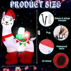 6 Ft Tall Christmas Llama Inflatable With Built In Leds Christmas Inflatable Dec