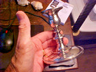 Pair Sterling Silver Candle Holders Sticks 610 Grams Including Weight 19 6 Ozs 