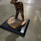 Pinehurst  putter Boy  Sun Dial   Copper  Statue  Trophy By Balfour