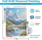 Mountain Diamond Art Painting Kit For Adults  Full Drill 5d Diy Craft  12x16 Inc