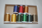 Vintage Utica Pure 100  Silk Machine Twist Threads F  9 Spools Lot