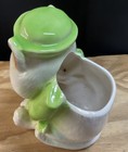 Vintage Big  Eyed Cat   Kitty Ceramic Planter - Japan 