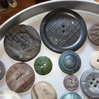 25 antique Vintage Composite Buttons - Pressed Designs - Old Lot