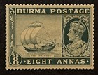 Travelstamps  1938 Burma Stamps  sg 29 - 8a Ship    the Irrawaddy    Mint Mogh