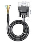 Juxinice Db9 Serial Extension Cable 9 Pin Male Connector To Bare Wire  D-sub    