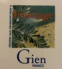 Vintage Gien France  fromage  12  Cheese Platter  French Faience Art Pottery 12 