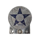 Vintage 1950   s   Fraternal Order Of Police Fop Metal Tag Topper Porcelain Enamel