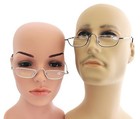 Half Rim Half Moon  Reading Glasses - Antique Silver  Brass bronze Or Gun Metal 