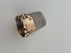 Victorian Sterling   Gold Band Ketcham   Mcdougall Thimble W  Elaborate Scroll 