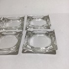 Vintage  Anchor Hocking Small Clear Glass Cigar Cigarette Ashtray 4    Square