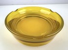 Vintage Honey Amber Ashtray Retro Pressed Glass Ashtray W small Flaw