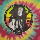 Bob Marley Shirt Mens Large Multicolor Tie Dye Graphic Reggae Music Grunge Retro