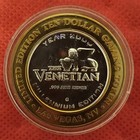 The Venetian Las Vegas Nv  10 Gaming Token  999 Fine Silver millennium Edition2k