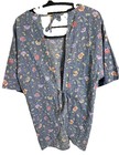 Vintage  Now Designs San Francisco Floral Print Tie Back Smock