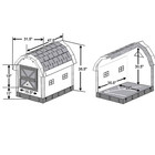 Insulated Dog House Large Doghouse Winter Dog Palace Med To Large Breed Grey
