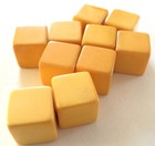 Catalin 10 Cubes Yellow 12 33mm Square  By Bakelite Vintage 24grams