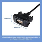 Dash Usb Power Socket Charger Flush Mount Adapter For Toyota Fj Cruiser 07-14