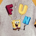 Spongebob Squarepants Fun Graphic Raglan Hoodie Sweatshirt Medium Gray Yellow