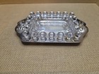Vintage Viking Silver Plate Tray With Candlewick Insert  Six Inches Long