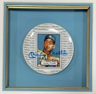 Mickey Mantle Signed 1952 Topps Rc Porcelain Mini Plate Hof Auto Yankees Psa Coa