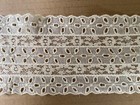 7 3 4 Yds Vintage Scalloped Natural Cotton Eyelet Embroidered With Inserts Lace