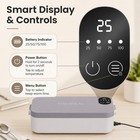 Cordless Electric Heated Lunch Box Food Warmer W  Adjustable Temperature   Timer