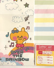 Daiso Letter Set Stationary Over The Rainbow Sheets Envelopes Seals