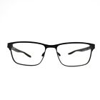 Nike Eyeglasses Frames 8130 001 Black Rectangular Full Rim Glasses 56-16-140