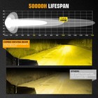 Pair 3   Laser Led Work Light Amber Cube Pods Offroad Driving Fog Lamp Wire Kits