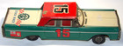 Vtg 1960s Toy Tin Litho Friction Stock Race Car  15 375 Hp canadian Flag  Japan 