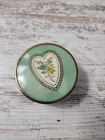 Vintage Cover Glass Powder Dish With Lid