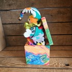 Vintage Jack In The Box Company London England Handmade Wood Toy Clown Jester