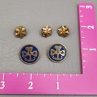 Vintage Girl Scout 1960 s Lapel Pins  2  Trefoil Blue Clover  3  Six Sided Star