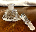 Vintage Vanity Perfume Bottle Crystal Clear Cut Glass - Beautiful