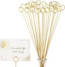 30pcs Floral Card Holder Picks-wire Place Card Holder For Wedding-metal Photo   