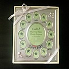 Cudlie Newborn Baby First Year Photo Frame Gift Set Silver