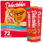 72 Ct Hartz Delectables Squeeze Up Interactive Lickable Wet Cat Treat Flavor