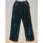 Vintage Glen Of Michigan Emerald Green Velvet Pants Straight Leg Size 8