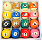 Pool Table Billiard Ball Set - Regulation Size 2-1 4  Full 16 Pool Ball Set        