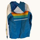 Tipsy Elves Vintage Style Rainbow Stripe Ski   Snowboard Jacket Mens