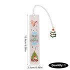 Christmas Bookmark With Chain  Silver Metal Xmas Tree Book Marks Candy Gift 