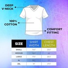 Womens V-neck Custom Personalized Shirt Your Text Logo Name Front Back - Gildan