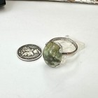 Old Sterling Silver 925 Connemara Marble Irish Stone Ring Vintage Irish
