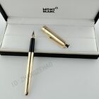 New Montblanc Meisterstuck Gold Wavy Classique Luxury Rollerball Pen 163r   Box
