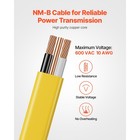 Nm-b Wire 10awg 2c Copper Core Cable 50 Ft Electrical Wire With Ground