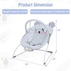 Portable Baby Bouncer Vibration Infant Rocker Seat With Detachable Toy Bar