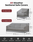 Loriano 3-piece Patio Furniture Chair Covers Set  Outdoor 600d Heavy-duty Waterp