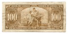 Bank Of Canada 1937  100 Dollars Gordon-towers Bj Prefix Fine  Sir J  Macdonal