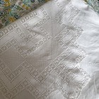 Vtg White Lace Linen Case Lingerie Pyjamas 20 X 13   Envelope Pouch